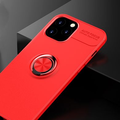Чехол TPU Ring для Iphone 12 Pro Max бронированный Бампер с кольцом Red