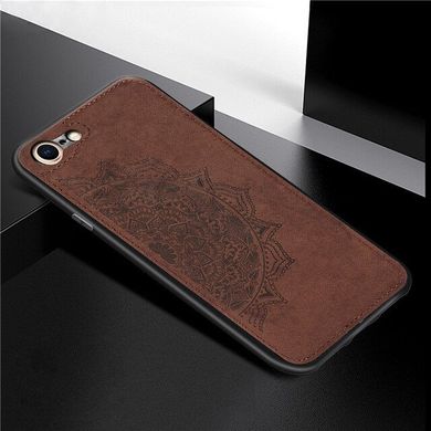 Чехол Embossed для Iphone 6 / 6s бампер накладка тканевый коричневый