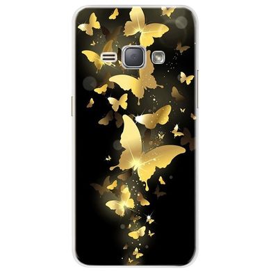 Чехол Print для Samsung J1 2016 / J120 силиконовый бампер Butterfly Gold