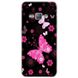 Чехол Print для Samsung J1 2016 / J120 силиконовый бампер с рисунком Butterflies Pink