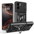 Чехол Hide Shield для Motorola Moto G05 бампер противоударный с подставкой кольцом Black