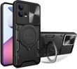 Чехол Magnetic Shield для Motorola Moto G72 бампер противоударный с подставкой Black