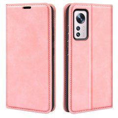 Чехол Taba Retro-Skin для Xiaomi Redmi Note 12S книжка с визитницей кожа PU розовый