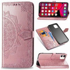 Чохол Vintage для Iphone 12 книжка шкіра PU з візитницею рожевий