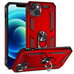 Чехол Shield для Iphone 14 бампер противоударный с подставкой Red
