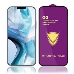 Защитное стекло OG 6D Full Glue для Iphone 12 Pro Max полноэкранное черное