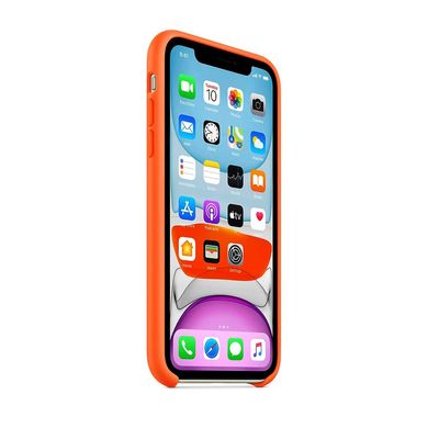Чехол Silicone Сase для Iphone 11 бампер накладка Spicy Orange