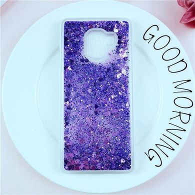 Чехол Glitter для Samsung J8 2018 / J810 Бампер Жидкий блеск Фиолетовый