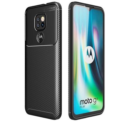 Чохол Fiber для Motorola Moto G9 Play бампер протиударний Black