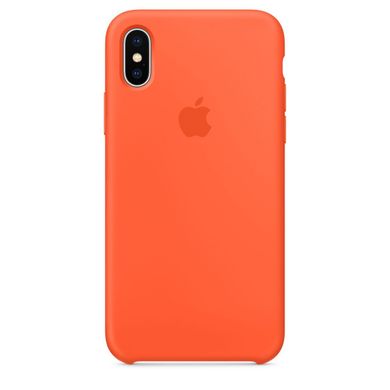 Чехол Silicone Сase для Iphone X бампер накладка Spicy Orange