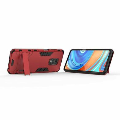 Чехол Iron для Xiaomi Redmi Note 9 Pro Max бронированный бампер Red