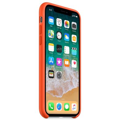 Чехол Silicone Сase для Iphone X бампер накладка Spicy Orange