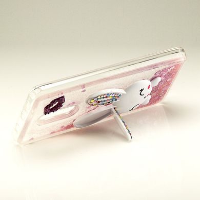 Чехол Glitter для Xiaomi Redmi Note 4x / Note 4 Global Version бампер жидкий блеск Заяц Розовый