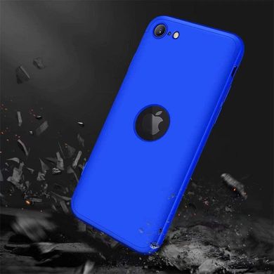 Чехол GKK 360 для Iphone SE 2020 Бампер оригинальный с вырезом Blue