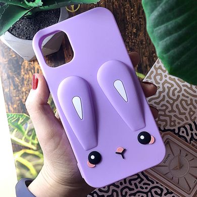 Чехол Funny-Bunny для Iphone 11 бампер резиновый заяц Сиреневый
