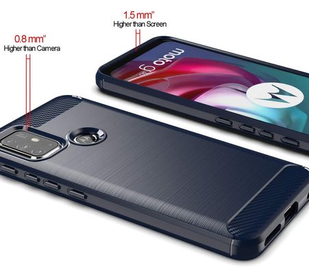 Чехол Carbon для Motorola Moto G20 бампер противоударный Blue