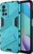 Чехол Bibercas Iron для Xiaomi Redmi 10 бампер противоударный с подставкой Blue