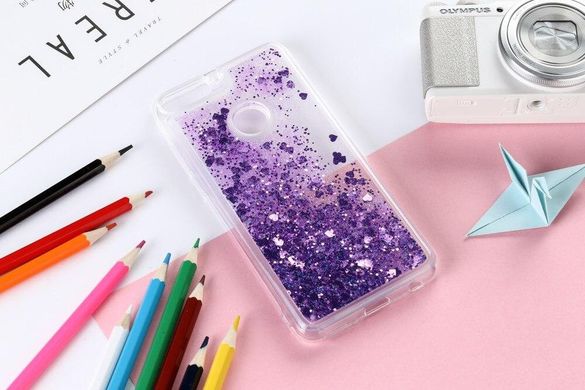 Чехол Glitter для Huawei Y7 2018 / Y7 Prime 2018 (5.99") бампер фиолетовый