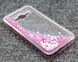 Чехол Glitter для Samsung Galaxy J7 Neo / J701F Бампер Жидкий блеск сердце розовый