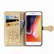 Чехол Embossed Cat and Dog для iPhone SE 2022 книжка кожа PU с визитницей золотистый