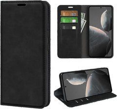 Чехол Taba Retro-Skin для Xiaomi Redmi 13x книжка с визитницей кожа PU черный