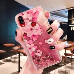 Чехол Glitter для Samsung Galaxy A10s 2019 / A107F бампер Жидкий блеск аквариум Sakura