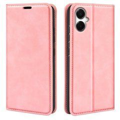 Чехол Taba Retro-Skin для Samsung Galaxy A06 / A065 книжка с визитницей кожа PU розовый