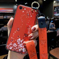 Чехол Lanyard для Iphone SE 2022 бампер с ремешком Red