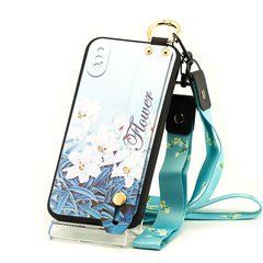 Чехол Lanyard для Iphone X бампер с ремешком Azure
