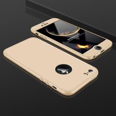 Чехол GKK 360 для Iphone 5 / 5s / SE Бампер оригинальный Gold с вырезом