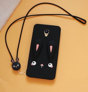 Чохол Funny-Bunny 3D для Meizu M2 note Бампер гумовий чорний