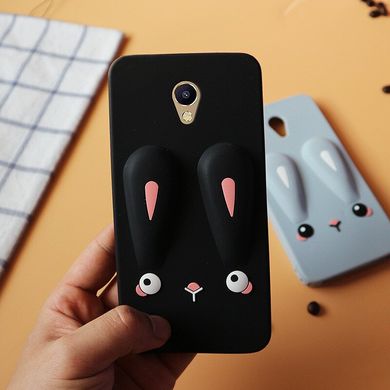 Чехол Funny-Bunny 3D для Meizu M2 note Бампер резиновый черный