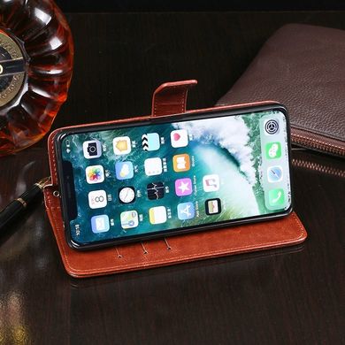 Чехол Idewei для Iphone XR книжка кожа PU с визитницей коричневый
