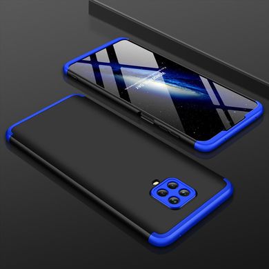 Чехол GKK 360 для Xiaomi Redmi Note 9 Pro бампер оригинальный Black-Blue