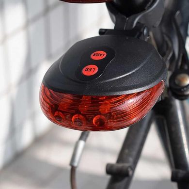 Велосипедный задний фонарь с лазером Robesbon мигалка с лазерной дорожкой Cross красный