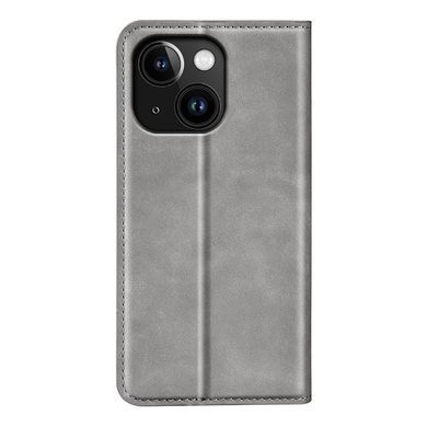 Чехол Taba Retro-Skin для iPhone 15 книжка кожа PU с визитницей серый