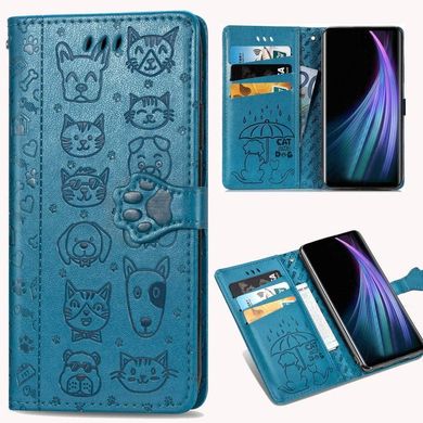 Чохол Embossed Cat and Dog для Xiaomi Redmi 7A книжка шкіра PU Blue