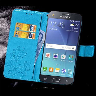 Чохол Clover для Samsung Galaxy J7 2015 J700 книжка жіночий блакитний