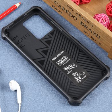 Чехол Shockproof Shield для Xiaomi Redmi Note 12 бампер противоударный с подставкой Black