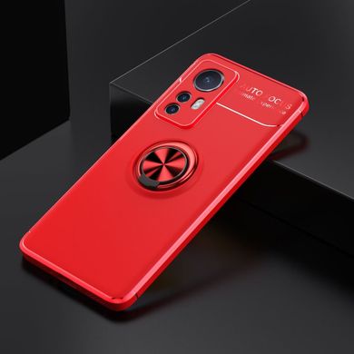 Чехол TPU Ring для Xiaomi 12 / 12X бампер противоударный с подставкой Red