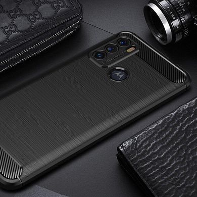 Чехол Carbon для Motorola Moto G60 бампер противоударный Black
