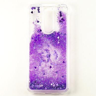 Чехол Glitter для Xiaomi Redmi 8 Бампер Жидкий блеск Фиолетовый