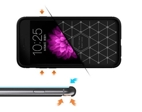 Чехол Carbon для Iphone 6 Plus / 6s Plus Бампер оригинальный Gray