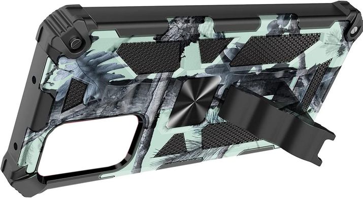 Чехол Military Shield для Samsung Galaxy A13 / А135 бампер противоударный с подставкой Turquoise