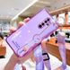 Чехол Luxury для Xiaomi Redmi Note 8 Pro бампер с ремешком Purple