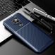 Чехол Fiber для Motorola Moto E7 Plus бампер противоударный карбон Blue