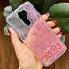 Чехол Glitter для Xiaomi Redmi 9 бампер силиконовый аквариум Розовый звезды
