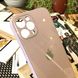 Чохол Color-Glass для Iphone 12 Pro бампер із захистом камер Lavender