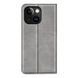 Чехол Taba Retro-Skin для iPhone 15 книжка кожа PU с визитницей серый