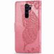 Чехол Butterfly для Xiaomi Redmi Note 8 Pro Книжка кожа PU розовый со стразами